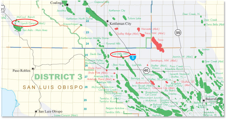 Northwest Lost Hills oil and gas field